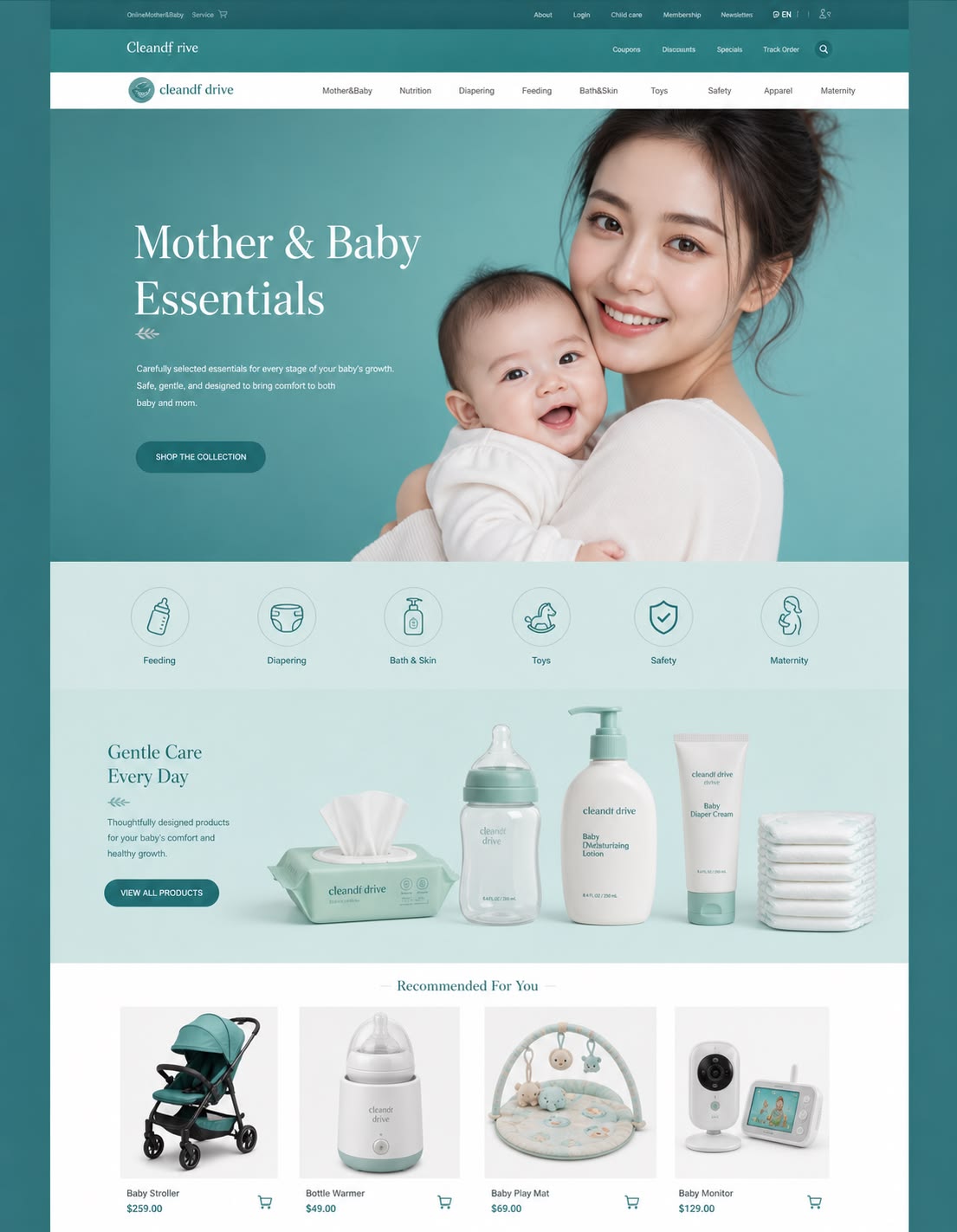 Cleandf drive — Mother & Baby Essentials project screenshot